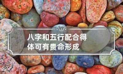 八字和五行配合得体 可有贵命形成