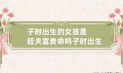 子时出生的女孩是旺夫富贵命吗 子时出生的女孩是旺夫富贵命