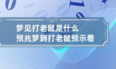 梦见打老鼠是什么预兆 梦到打老鼠预示着什么