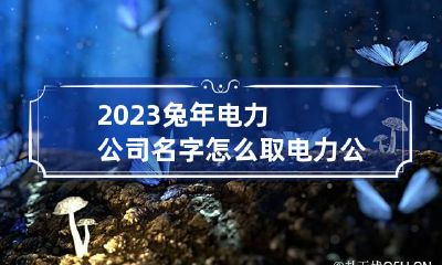 2023兔年电力公司名字怎么取 电力公司取名大全