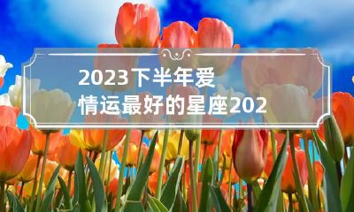 2023下半年爱情运最好的星座 2023年运气最旺的星座