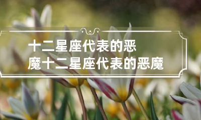 十二星座代表的恶魔 十二星座代表的恶魔果实
