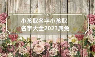 小孩取名字 小孩取名字大全2023属兔的