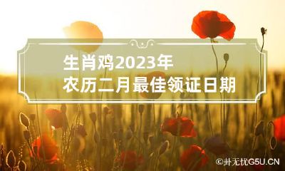 生肖鸡2023年农历二月最佳领证日期,领证吉日大全