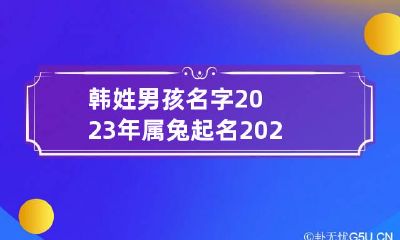 韩姓男孩名字2023年属兔起名 2023韩姓男宝宝