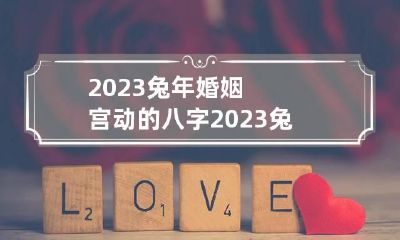 2023兔年婚姻宫动的八字 2023兔子