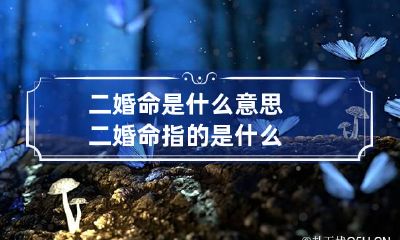 二婚命是什么意思 二婚命指的是什么