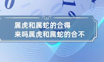 属虎和属蛇的合得来吗 属虎和属蛇的合不合得来