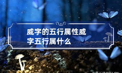 威字的五行属性 威字五行属什么?