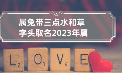 属兔带三点水和草字头取名 2023年属兔取名宜用字