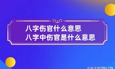 八字伤官什么意思 八字中伤官是什么意思