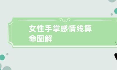 女性手掌感情线算命图解
