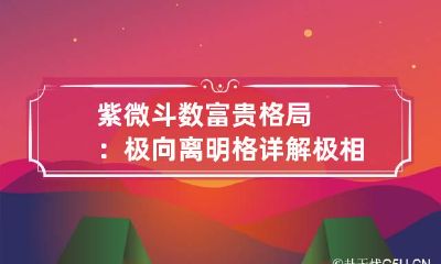 紫微斗数富贵格局：极向离明格详解 极相离明