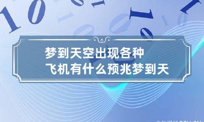 梦到天空出现各种飞机有什么预兆 梦到天空出现各种飞机有什么预兆嘛