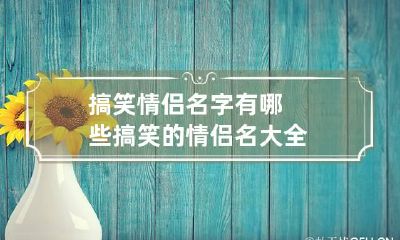 搞笑情侣名字有哪些 搞笑的情侣名大全