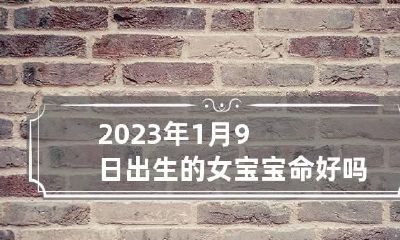 2023年1月9日出生的女宝宝命好吗