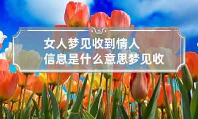 女人梦见收到情人信息是什么意思 梦见收到情人的信息