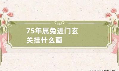 75年属兔进门玄关挂什么画