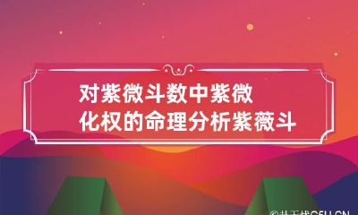 对紫微斗数中紫微化权的命理分析 紫薇斗数化权怎么看