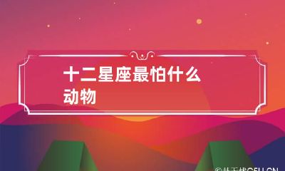 十二星座最怕什么动物?