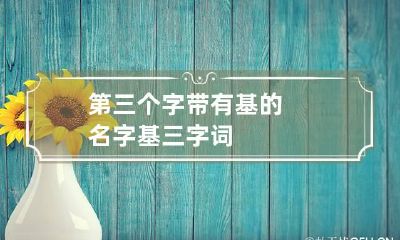 第三个字带有基的名字 基三字词