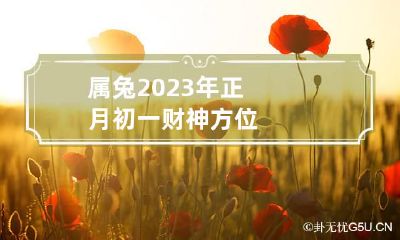 属兔2023年正月初一财神方位
