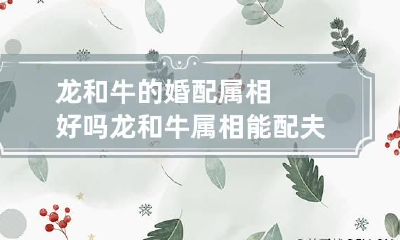 龙和牛的婚配属相好吗 龙和牛属相能配夫妻吗