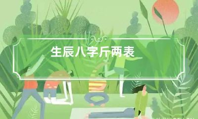 生辰八字斤两表