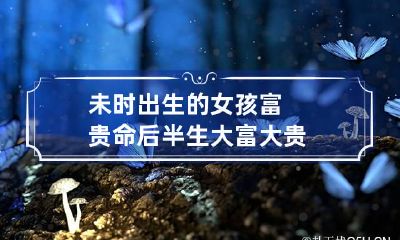 未时出生的女孩富贵命 后半生大富大贵