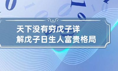 天下没有穷戊子详解 戊子日生人富贵格局