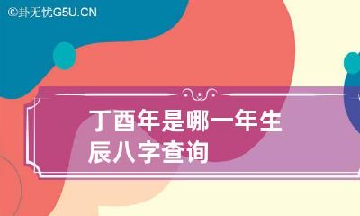丁酉年是哪一年 生辰八字查询