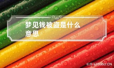 梦见钱被盗是什么意思