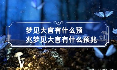 梦见大官有什么预兆 梦见大官有什么预兆但死了