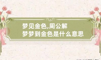 梦见金色,周公解梦梦到金色是什么意思,做梦梦见金色好不好