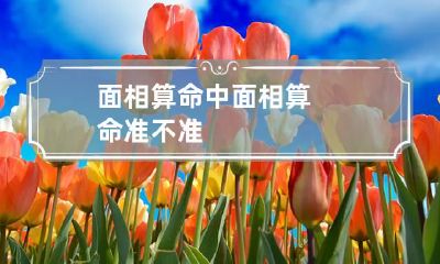 面相算命中 面相算命准不准