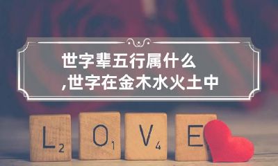 世字辈五行属什么,世字在金木水火土中属什么