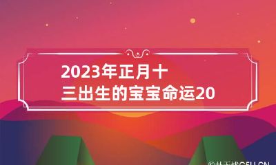 2023年正月十三出生的宝宝命运 2023年正月十一是几月几号