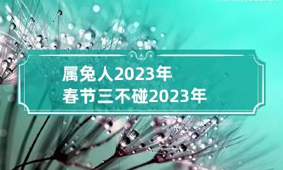属兔人2023年春节三不碰 2023年属兔的人犯太岁吗