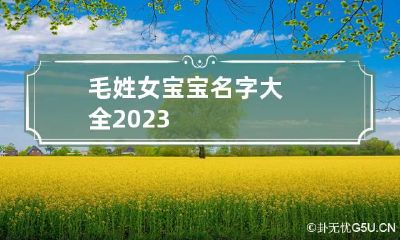 毛姓女宝宝名字大全2023