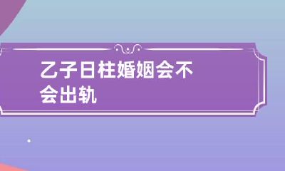 乙子日柱婚姻 会不会出轨