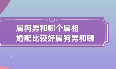 属狗男和哪个属相婚配比较好 属狗男和哪个属相婚配比较好命