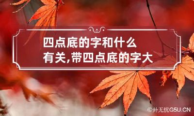 四点底的字和什么有关,带四点底的字大多与什么有关