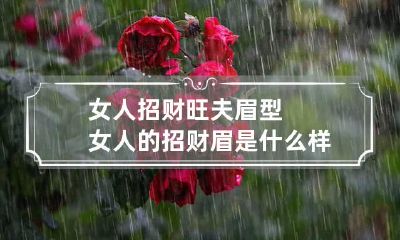女人招财旺夫眉型 女人的招财眉是什么样子的