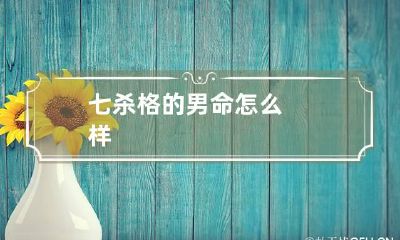 七杀格的男命怎么样