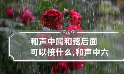 和声中属和弦后面可以接什么,和声中六级和弦后面可以接四级和弦吗?