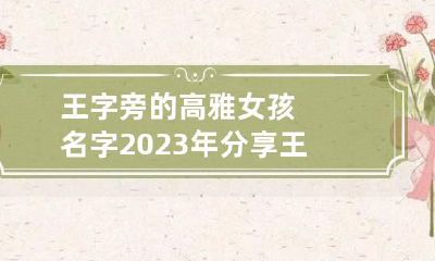 王字旁的高雅女孩名字2023年分享 王字旁女孩名字寓意好