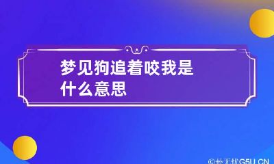 梦见狗追着咬我是什么意思