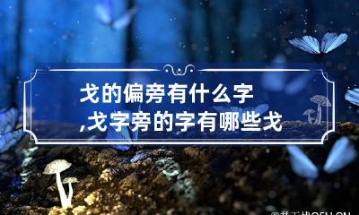 戈的偏旁有什么字,戈字旁的字有哪些 戈的偏旁部首有哪些字