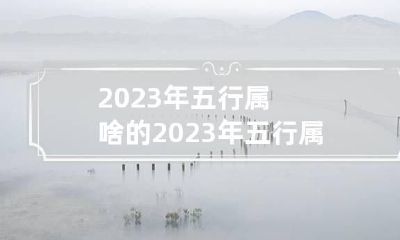 2023年五行属啥的 2023年五行属性是属什么的