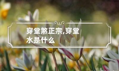 穿堂煞正宗,穿堂水是什么